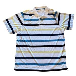 Cbuk Men's XL Striped Polo Shirt Multicolor Golf Casual‎ breathable fabric